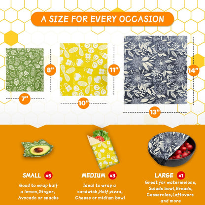Beeswax wrapping Cloth (3pcs)